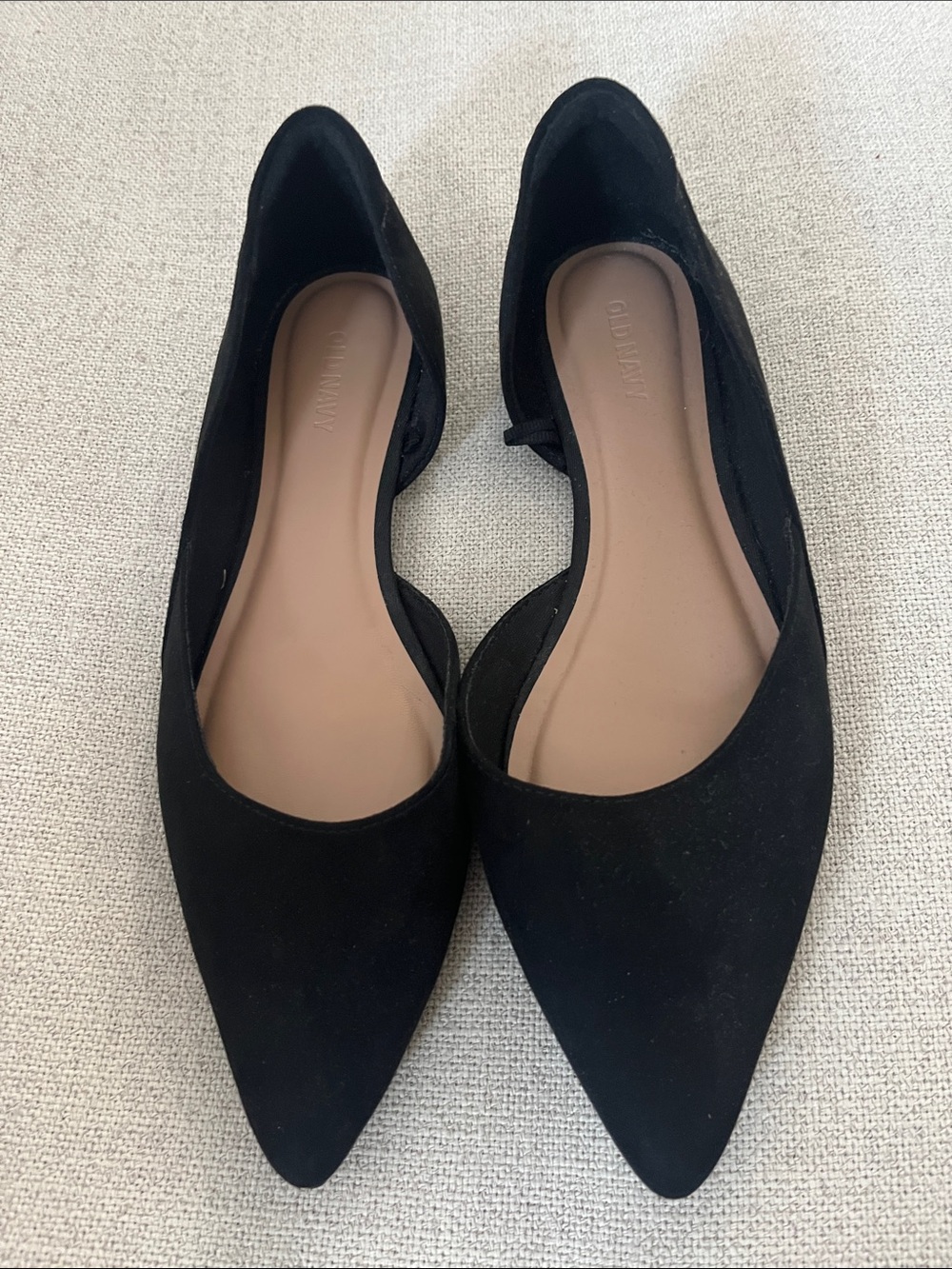 Old Navy Black Pointed D'Orsay Flats